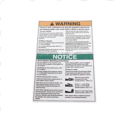 Picture of Decal Warning Drive System
