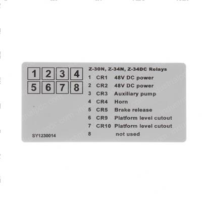 Picture of Decal - Relays Z30n Z34ndc