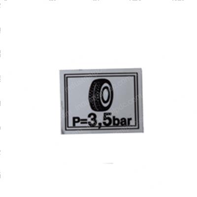 Picture of Decal Tire Pressure in Bars