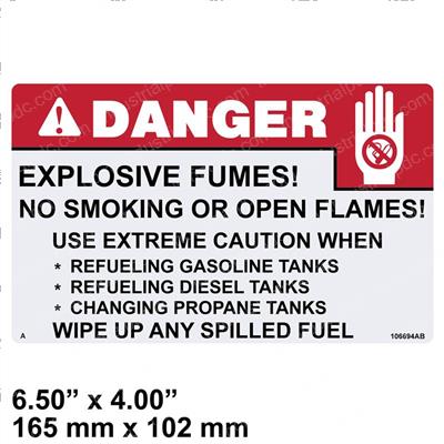 Picture of Decal - Explosive Fumes