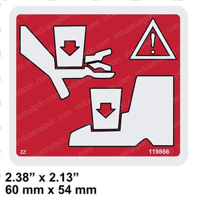 Picture of Decal - Danger Pinch Hand/Foot