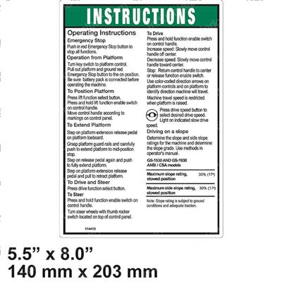 Picture of Decal - Notice Op Inst-Ansi