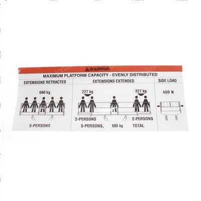Picture of Decal - Warning Max. Cap.