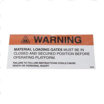 Picture of Warning Gates Decal