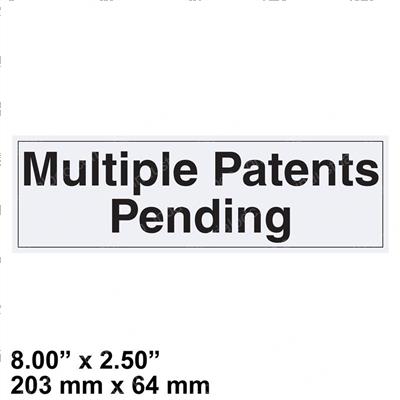 Picture of Multiple Patents Pending Decal
