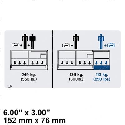 Picture of Decal - Platform Cap 550lbs