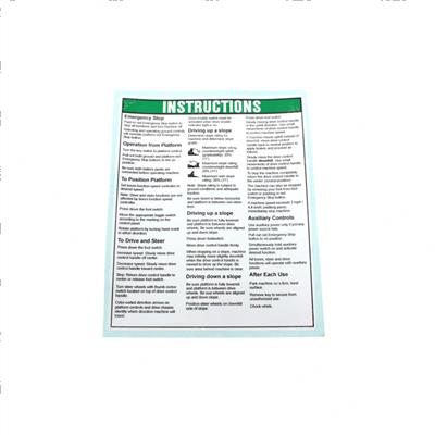 Picture of Decal Oper Inst Z30n Z34 Z45
