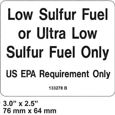 Picture of Decal - Low Sulfur Fuel Only