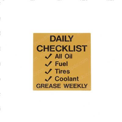 Picture of Decal - Daily Checklist