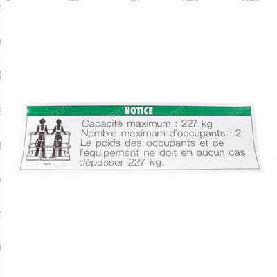 Picture of Decal - Max Capacity 227kg
