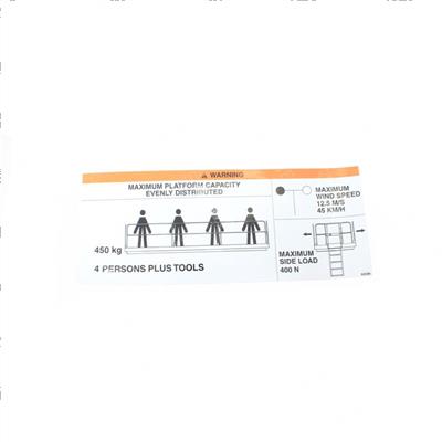 Picture of Decal - Max Capacity 450kg Ce