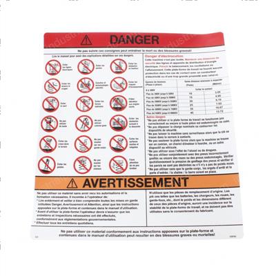 Picture of Decal - French Danger Warning