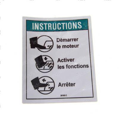 Picture of Decal Notice Footswitch Oper
