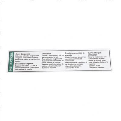 Picture of Decal Notice Oper Inst Gcp