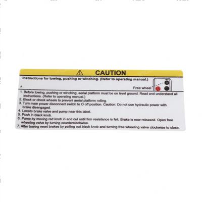 Picture of Decal - Manual Brake Release