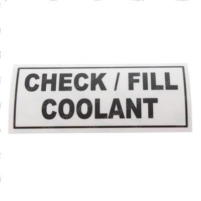 Picture of Check Coolant Label