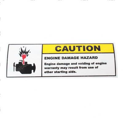 Picture of Engine Damage Label