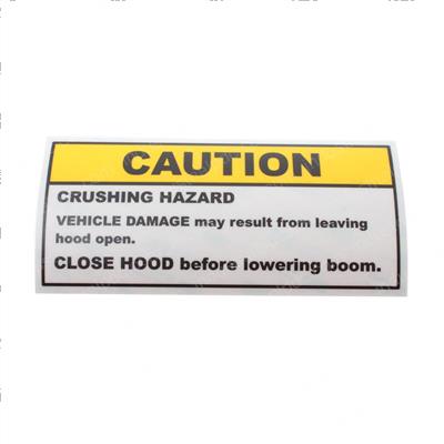 Picture of Decal - Caution  Crushing Label