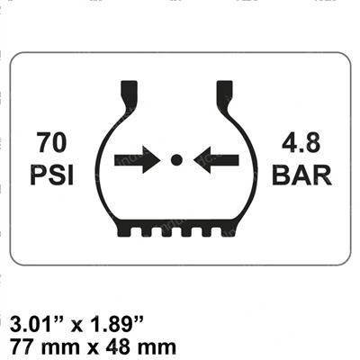 Picture of Label Tire Pressure 70 Psi