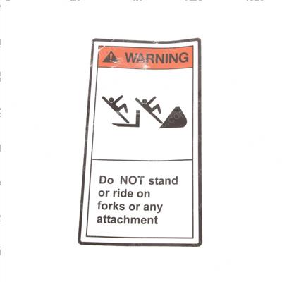 Picture of Warning Do Not Stand Decal