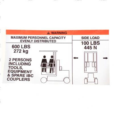 Picture of Decal - Ibc Max 600lbs272kg