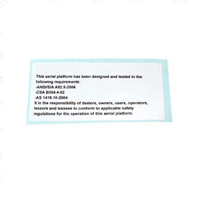 Picture of Label on/Off Slab Ansi 2006