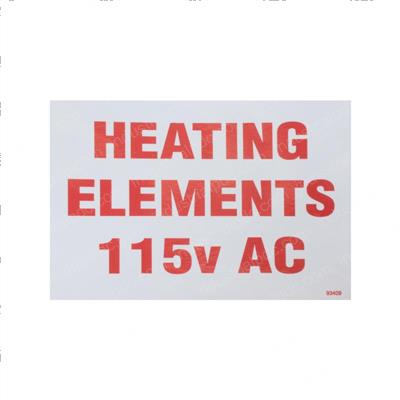 Picture of Decal - Heating Elements 115v