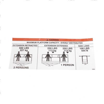 Picture of Max. Platform Capacity Decal