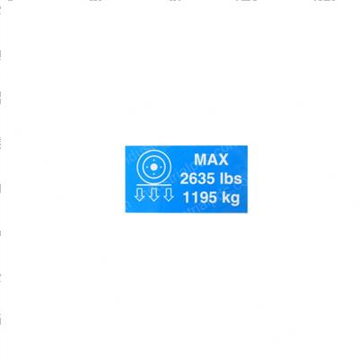 Picture of Decal - Wheel Load Ce Spec 3259