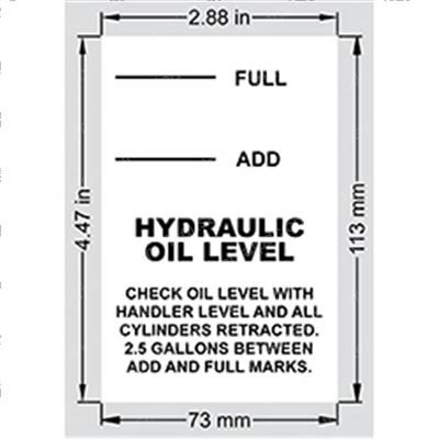 Picture of Decal - Hyd Oil Level