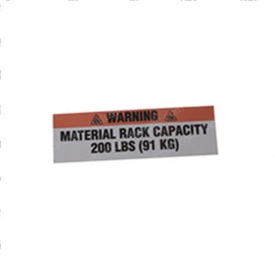 Picture of Decal - Warning Sheet Rack