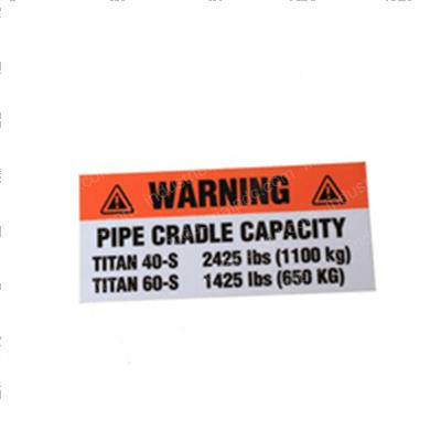 Picture of Decal - Warning Pipe Cradle Cap