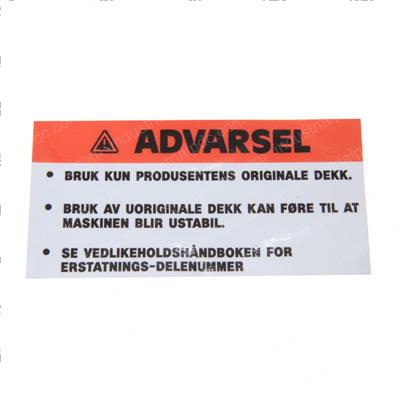 Picture of Decal - Norway Tire Replacement