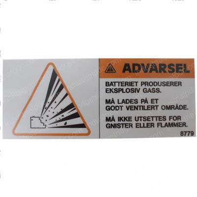 Picture of Decal - Norway Warning Battery