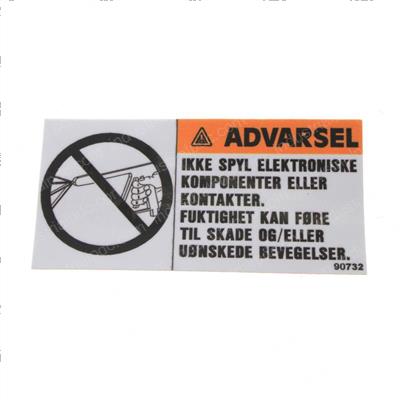 Picture of Decal - Norway Warning No Power