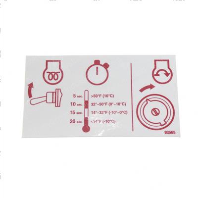 Picture of Decal - Glow Plug U/C