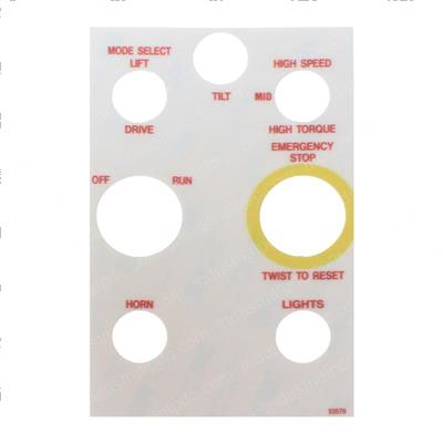 Picture of Decal - Upper Controls 84es
