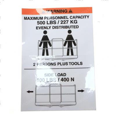 Picture of Decal- Platform Capacity Tall