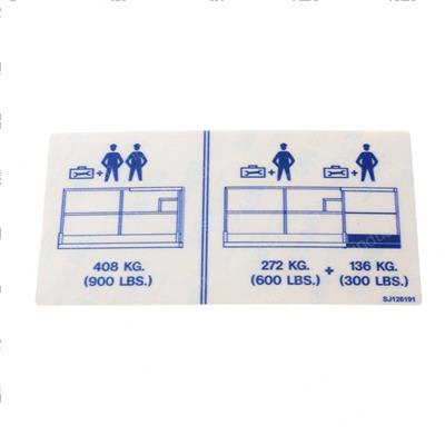Picture of Decal - Platform Cap 900 Lbs