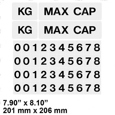 Picture of Decal - Capacity Sheet