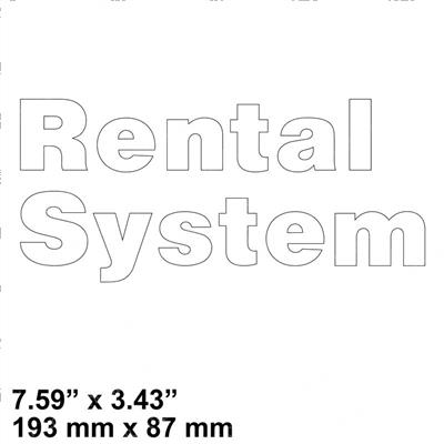 Picture of Decal - Rental System