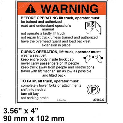 Picture of Decal - Warning