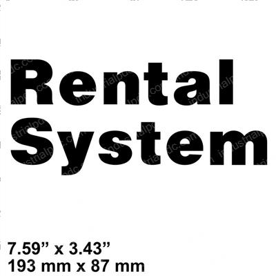 Picture of Decal - Rental Systems