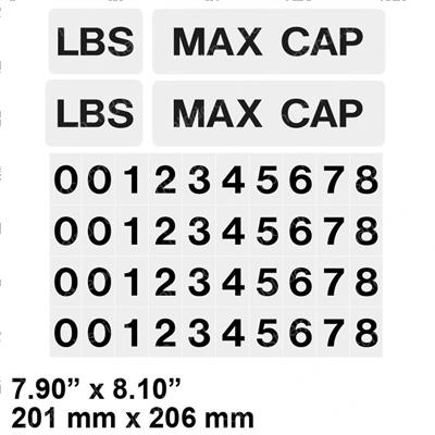 Picture of Decal - Capacity Sheet