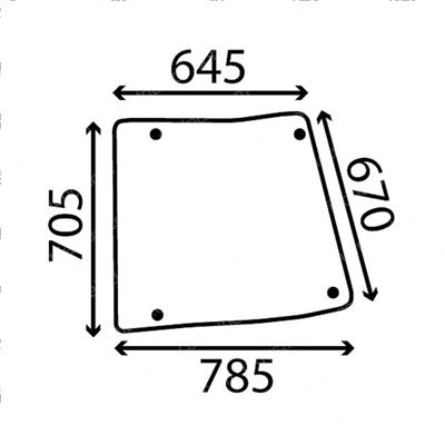 Picture of Tractor Cab Rear Glasses