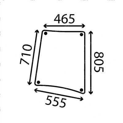 Picture of Tractor Cab Rear Glasses