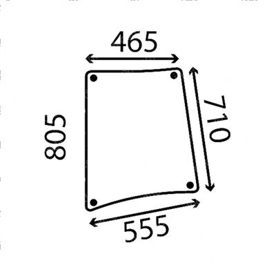 Picture of Tractor Cab Rear Glasses