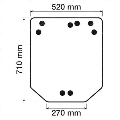 Picture of Tractor Cab Rear Glasses