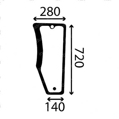 Picture of Tractor Cab Front Lower Glass