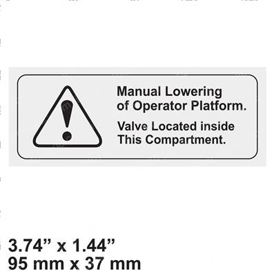 Picture of Decal - Emergency Lowering